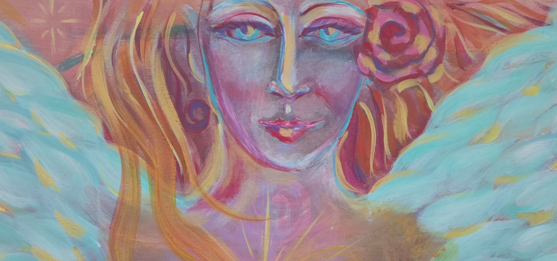 Rose Angel — painting by Toryn Ideberg